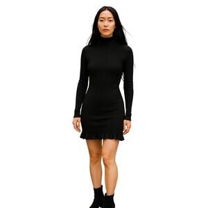 Ralph Lauren Black Merino Wool Turtleneck Sweater Dress Women’s Small